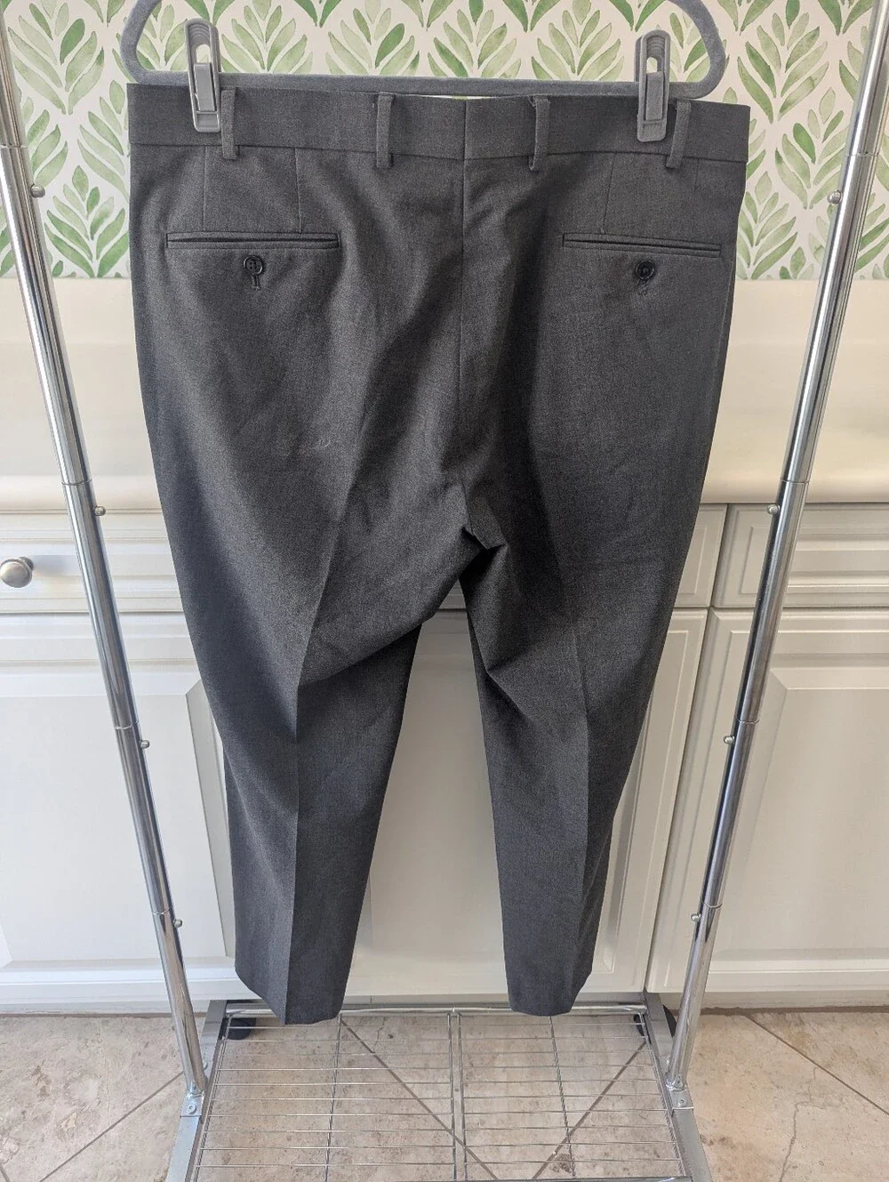 Men's Gray Dress Pants Slacks Custom Bespoke Classic Tailored Straight Old Money